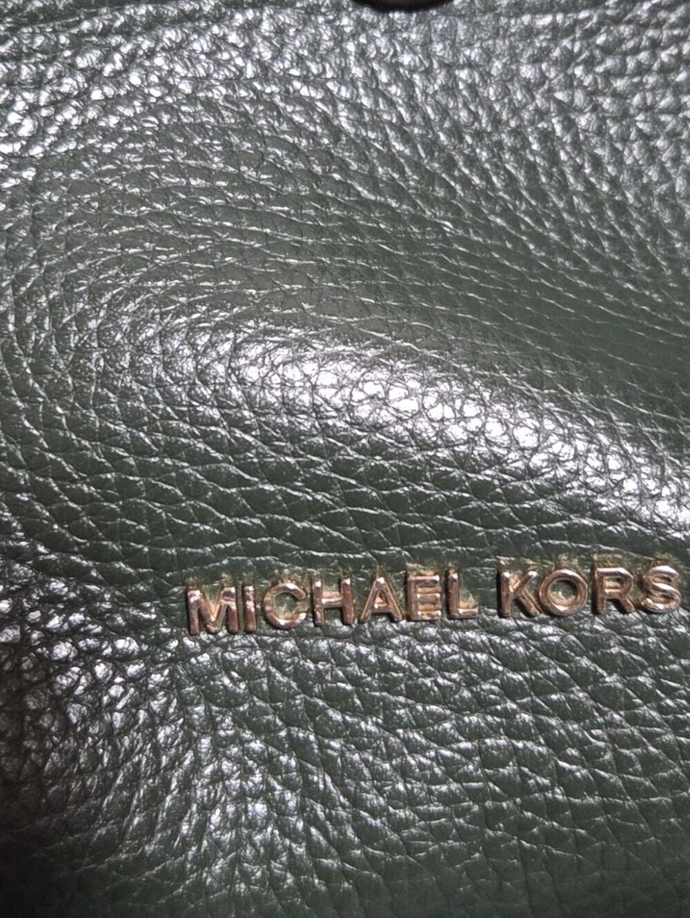 Michael Kors Raven Medium Pebbled Leather Green Backpack